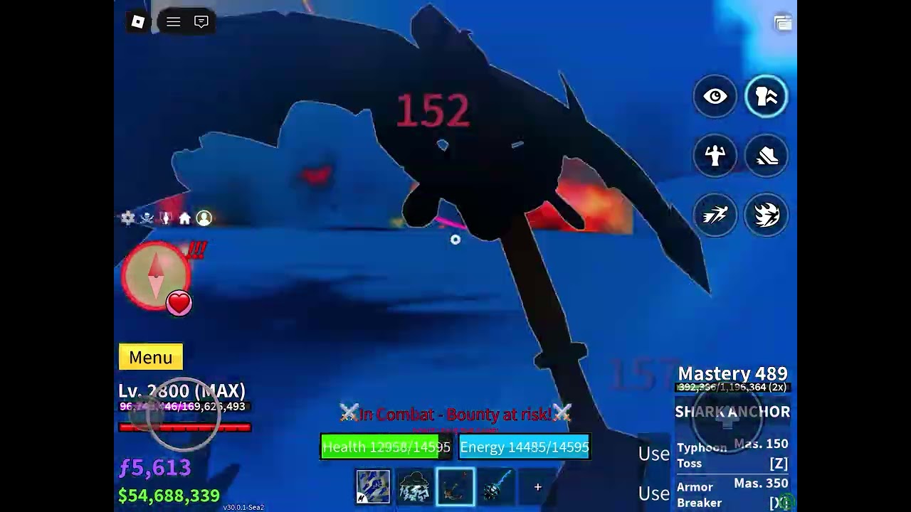 Bounty hunting in Bloxfruit  (in friends account) about first time using Lighting thats true