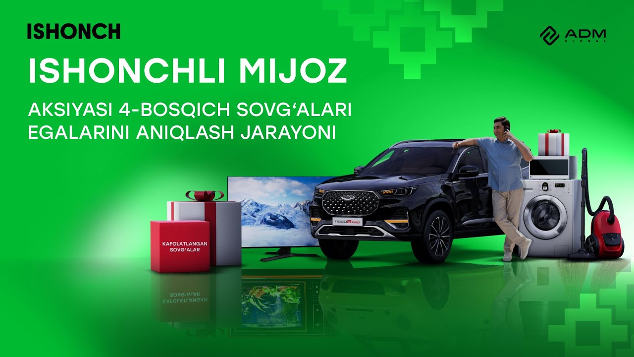 Do'konlarimizda o'tkazilgan ISHONCHLI MIJOZ aksiyasi 4-bosqich g'oliblarini aniqlash - JONLI EFIR