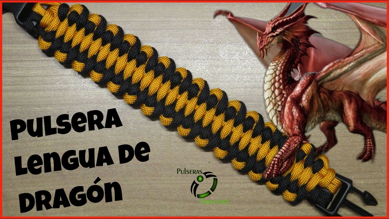 PARACORD FACIL - Pulsera Paracord Lengua de Dragon - How to make - Diy Paracord
