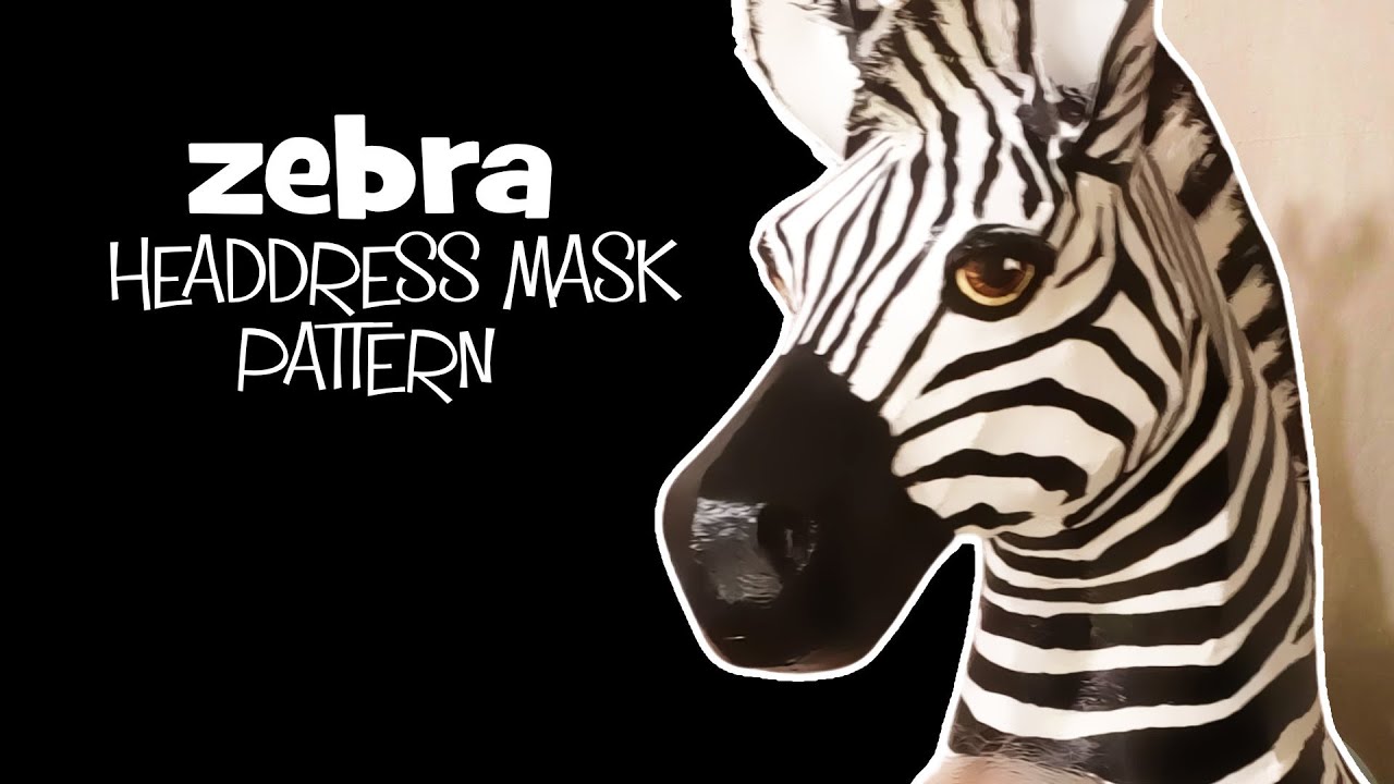 Paper Mache ZEBRA Headdress Mask (with painting tips)