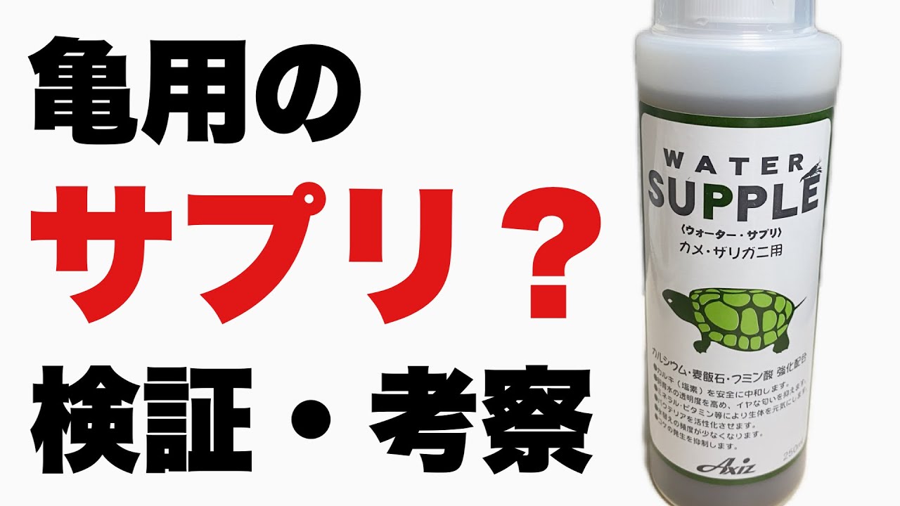 【ウォーターサプリ】カメ・ザリガニ用の水質調整剤を検証！効果・使いどころについて考えます！匂いは泥です。