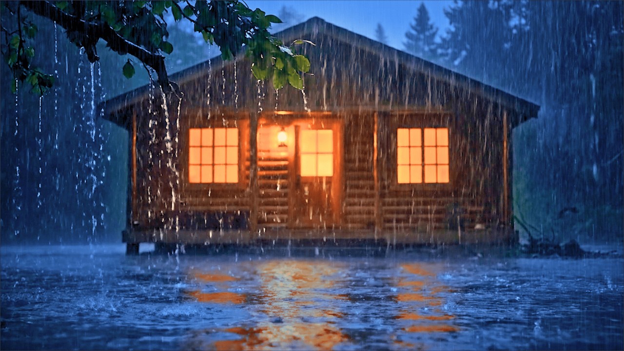 Rain Sounds for Deep Sleeping and Calm Your Mind | Heavy Rain and Powerful Thunder for Perfect Sleep