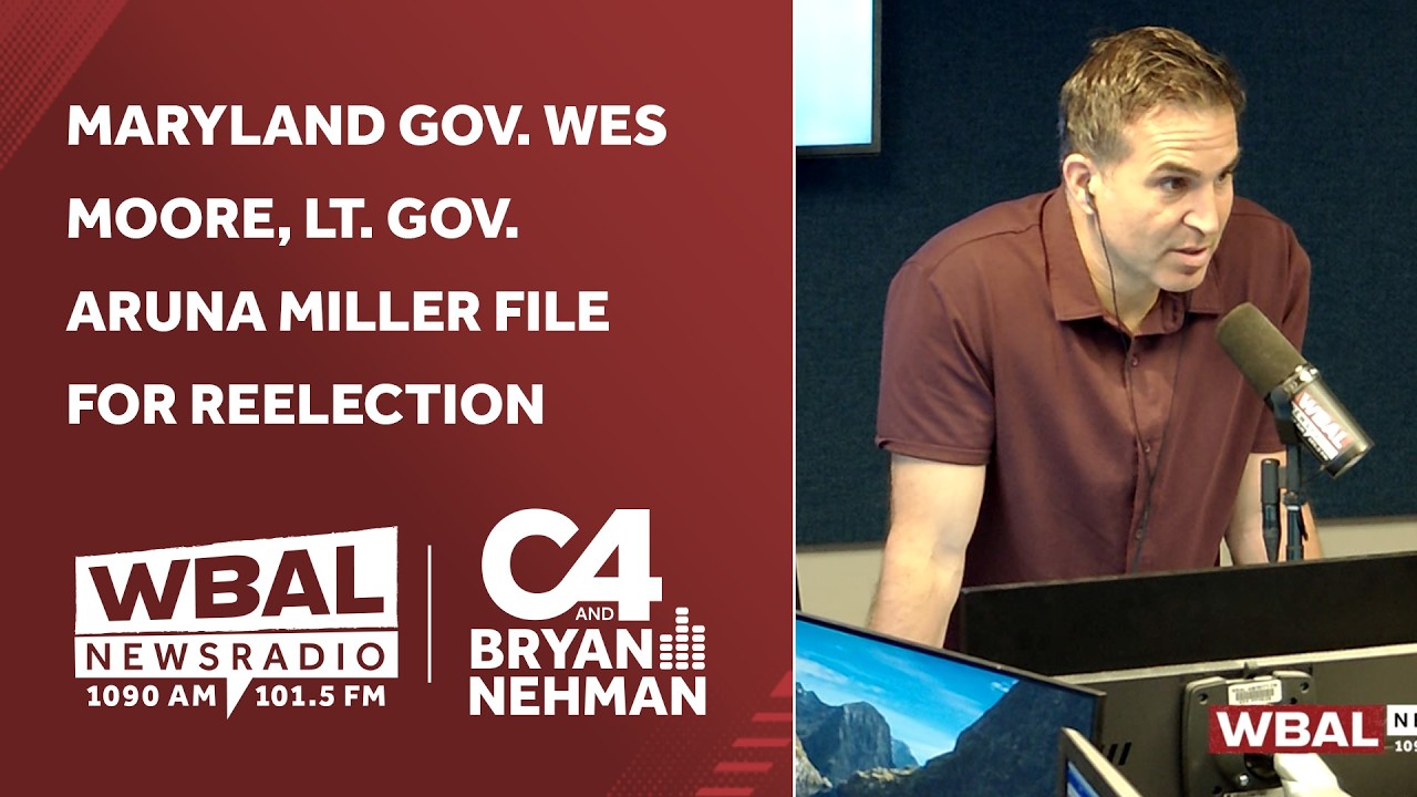 C4 and Bryan Nehman React: Maryland Gov. Wes Moore, Lt. Gov. Aruna Miller file for reelection