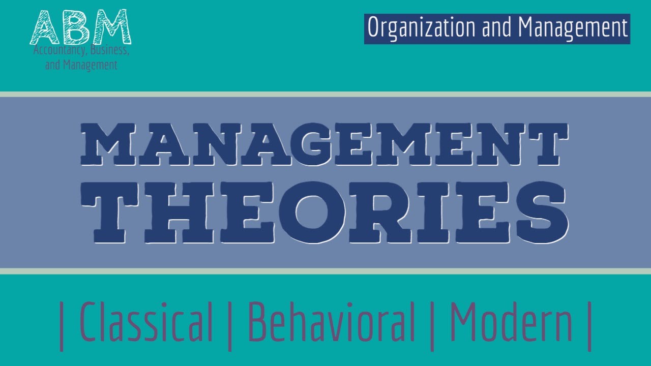 OrgMan | MANAGEMENT THEORIES |