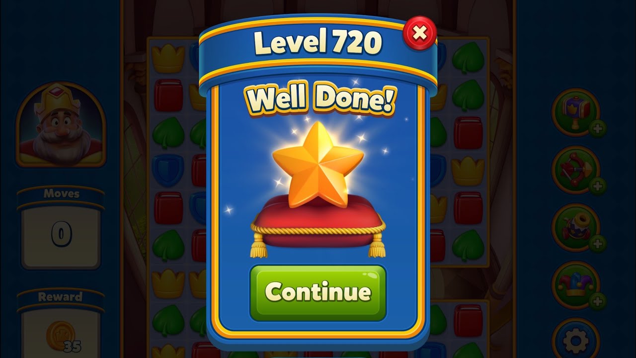 Royal Match - King Robert - Level 720 (last move clearance)