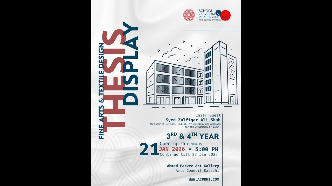 Arts Council Karachi organizes Fine Art & Textile Design Thesis Display | Ahmed Shah | 95 PAK NEWS