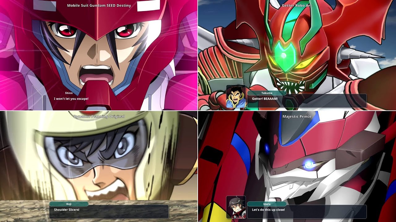 SRW Y All Series Attack Preview (DEMO)[スパロボY 全シリーズ攻撃プレビュー デモ戦闘 BGM DYNAZENON Getter Gundam Godzilla]