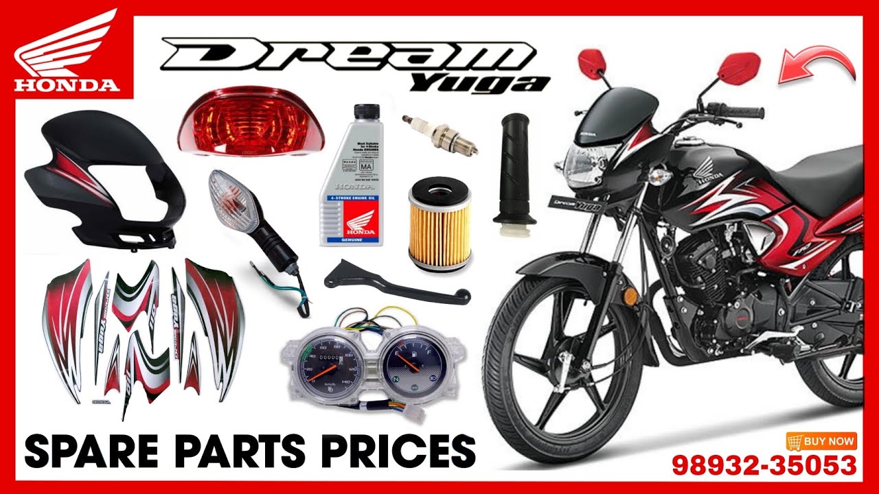 Honda Dream Yuga Parts Price List || Honda Dream Yuga Spare Parts 🔴 Buy Online 👉 98932-35053