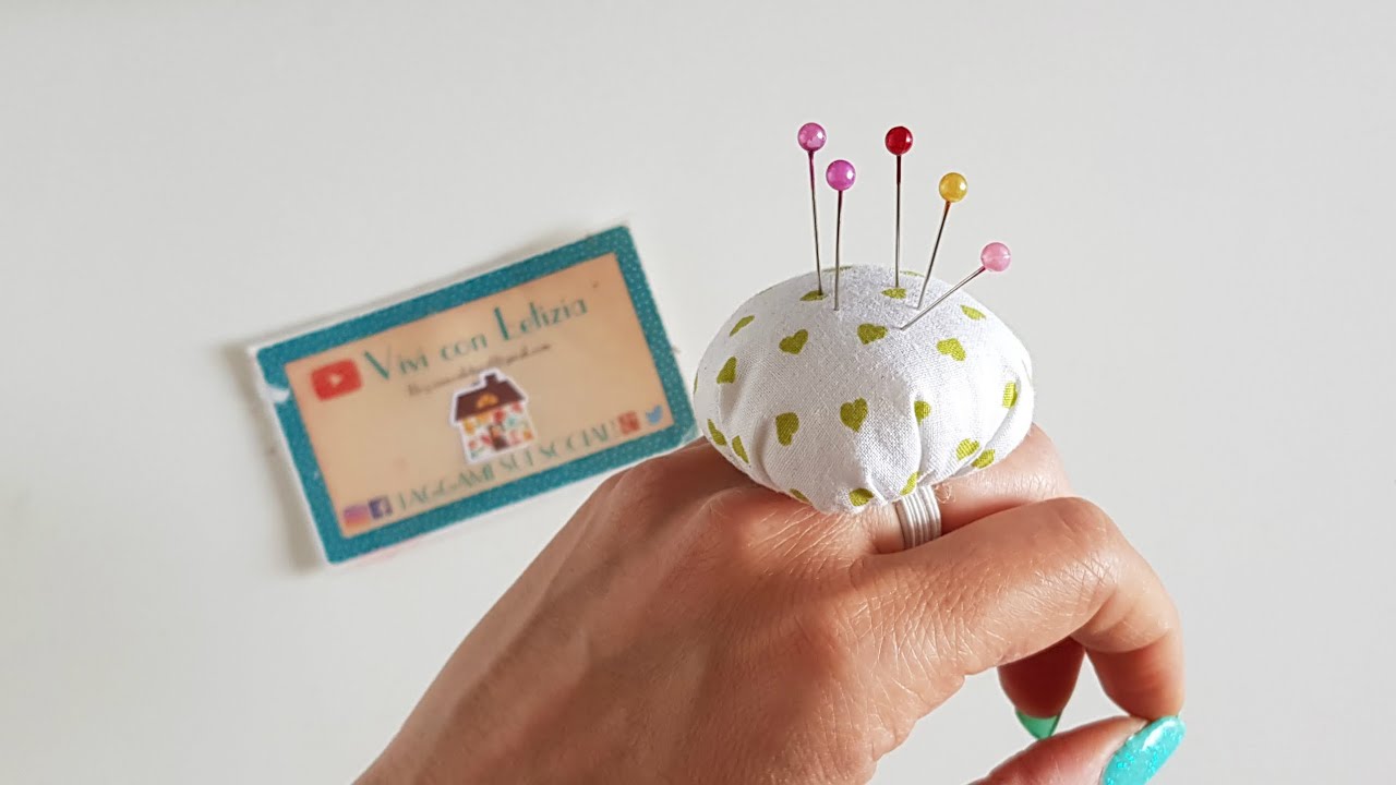 Come fare un ANELLO PUNTASPILLI fai da te - cucito creativo tutorial