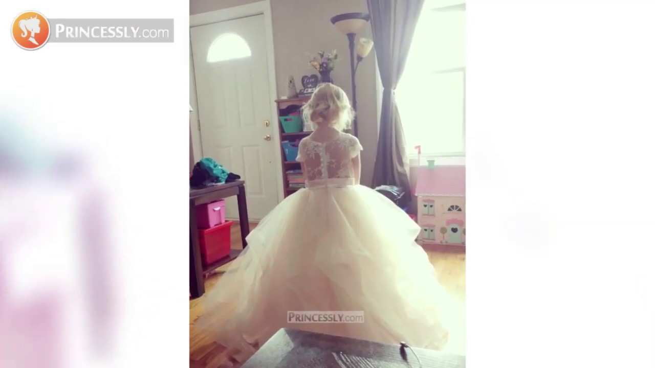 Horsehair Lace Tulle Wedding Flower Girl Dresses | Princessly Dresses