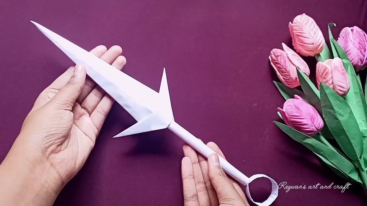 😱ULTIMATE Naruto Ninja Weapons from Paper 🥷🔥Make Minato Kunai, Katana Shuriken Origami Knife(No Glue