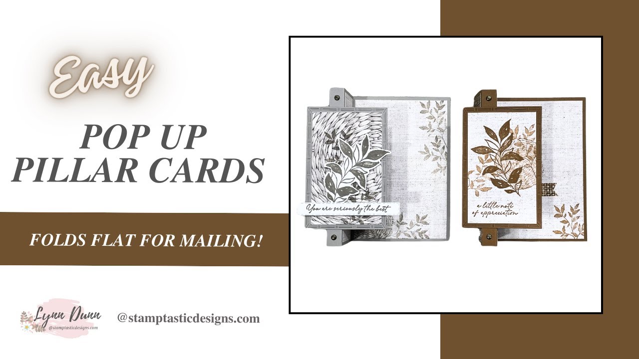 Easy Pop Up Pillar Card ~ Folds Flat for Mailing!