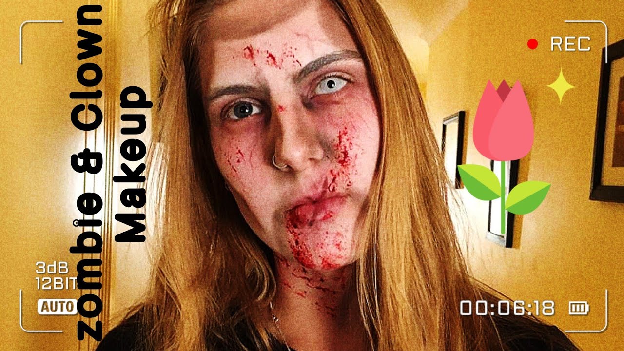 2 in 1 Zombie and Clown Makeup | Creativehailes
