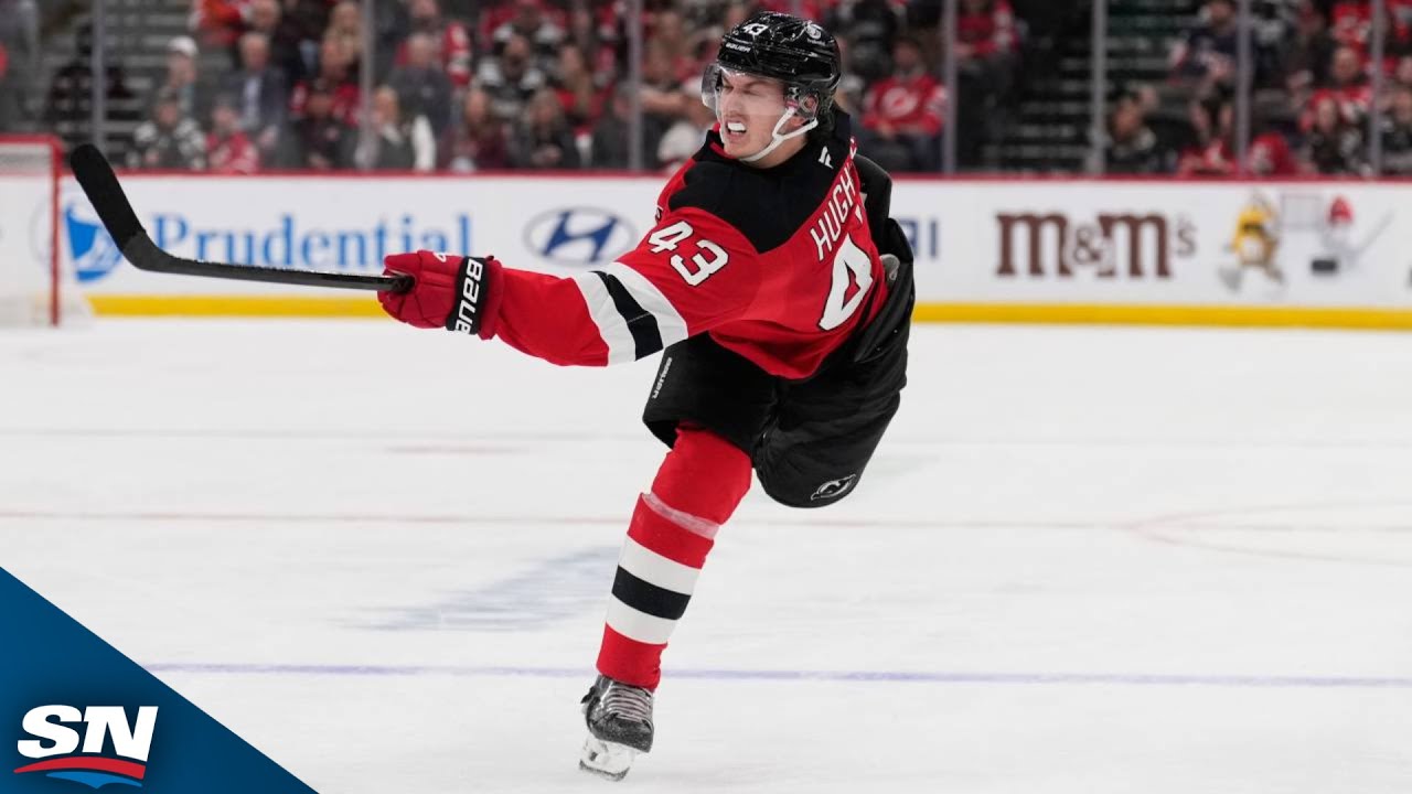 Devils' Luke Hughes Finishes Off Pretty Passing Play With Wicked Wrister