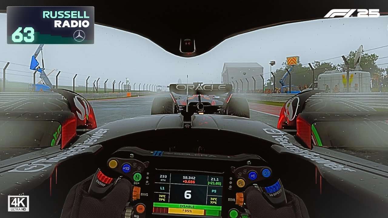 GEORGE RUSSELL Ultra Realistic Visor Cam | Full Race with Live Team Radio