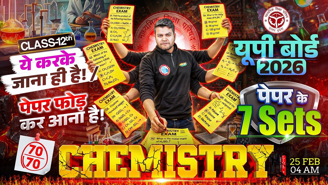 UP Board Class 12 Chemistry Exam 2026 | 25 February Chemistry का Paper यहीं से आयेगा | UP Board 2026