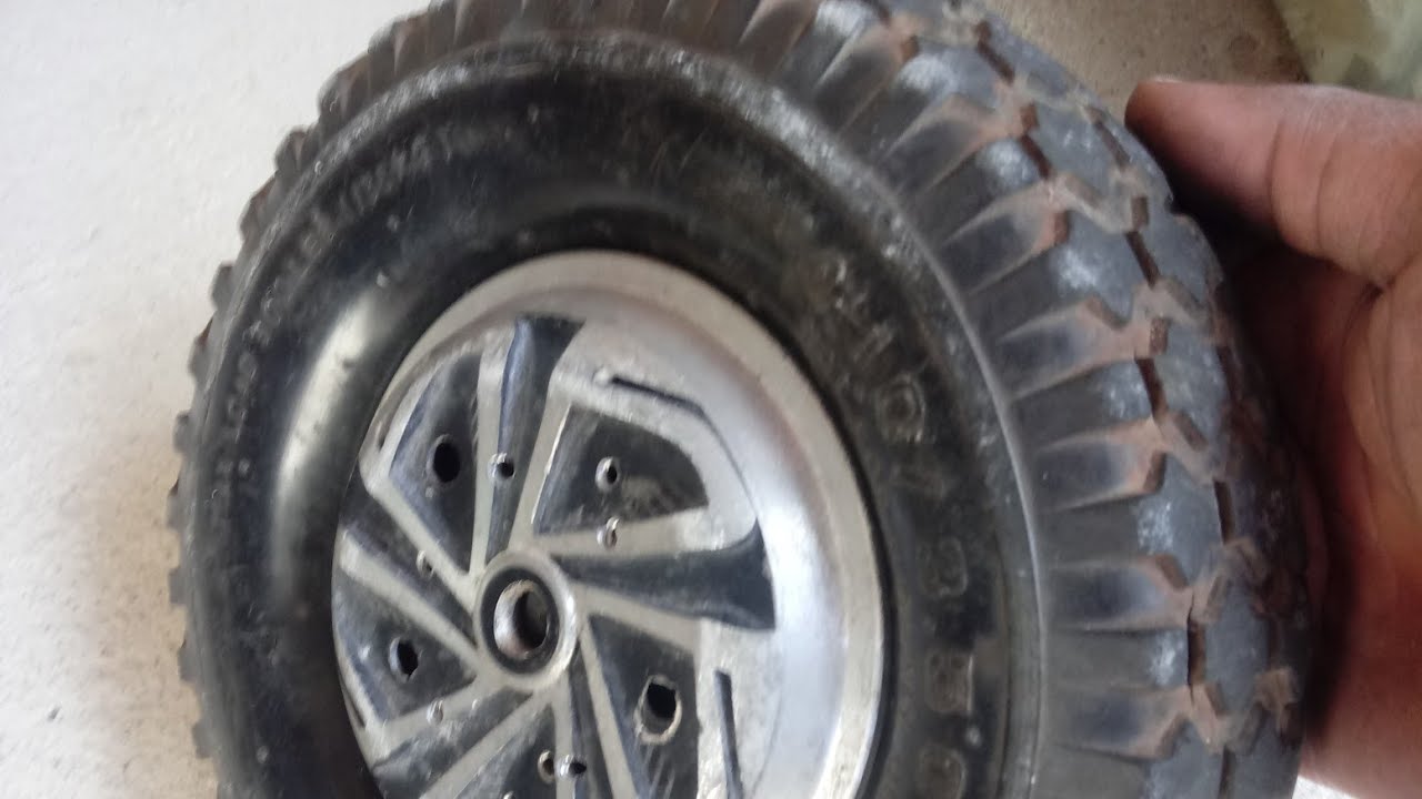 colocando roda maior em motor de hoverboard. Projeto patinete elétrico caseiro 2