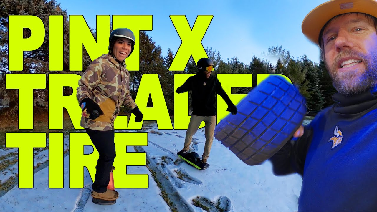 ONEWHEEL PINT X TREADED TIRE IN SNOW!