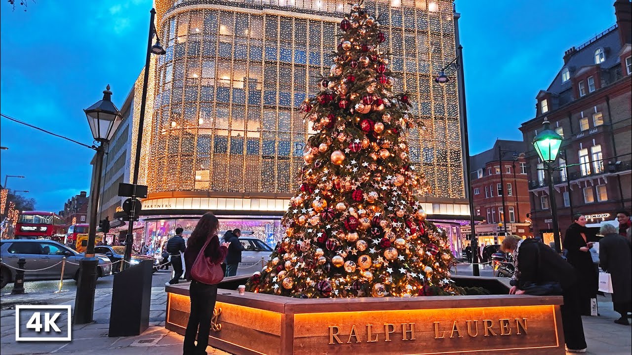 LONDON CHRISTMAS 2025 🎄 Chelsea’s Festive Walk | King’s Road to Ralph Lauren Sloane Square ✨ 4K HDR