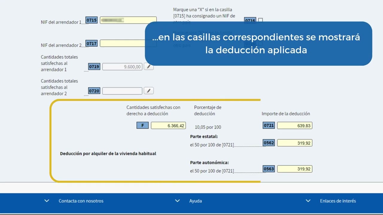 Renta 2024 - Deducción por alquiler de vivienda