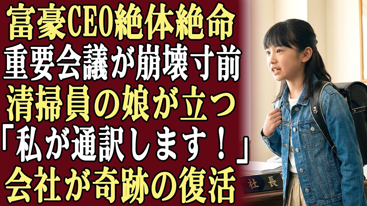 重要な会議で富豪のCEOが困り果てていたその時、清掃員の娘である少女が突然言った。「私が通訳します！」その瞬間、倒産寸前だった会社は救われた！