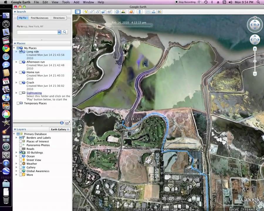 Google Earth and My Tracks