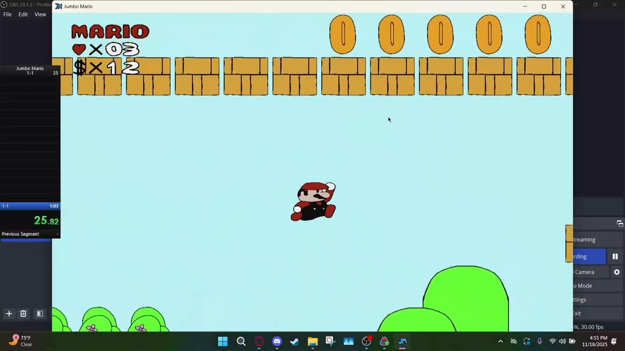 Jumbo Mario Demo - 1-1 in 1:03.44