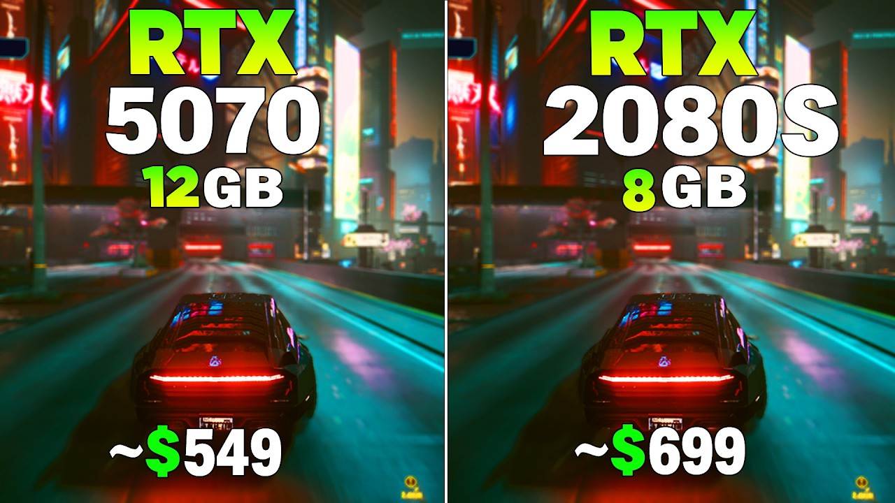 RTX 5070 vs RTX 2080 Super - Test in 8 Games