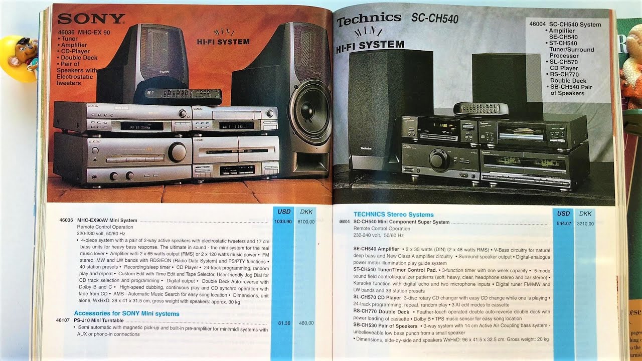 Catalog 1997 Amplifiers Cassette Deck EQ Midi System CD Player | Aiwa Sony Sharp Panasonic Technics