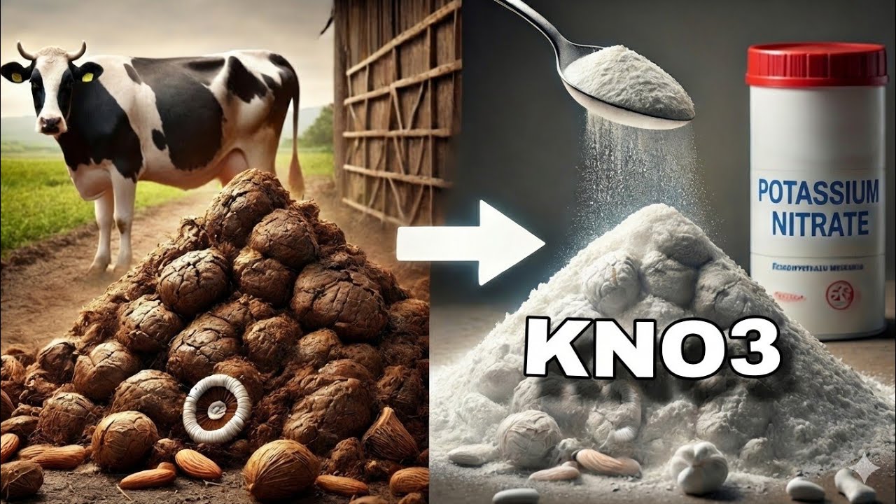Potassium nitrate from cow dung!! 