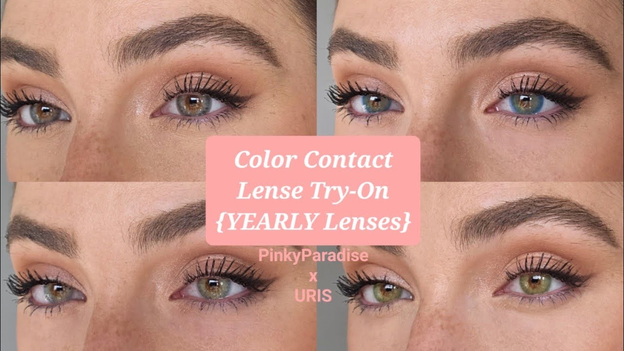 THE BEST REAL LOOKING CONTACT LENSES?? PinkyParadise - URIS Collection 👀 Blue, Green, Grey