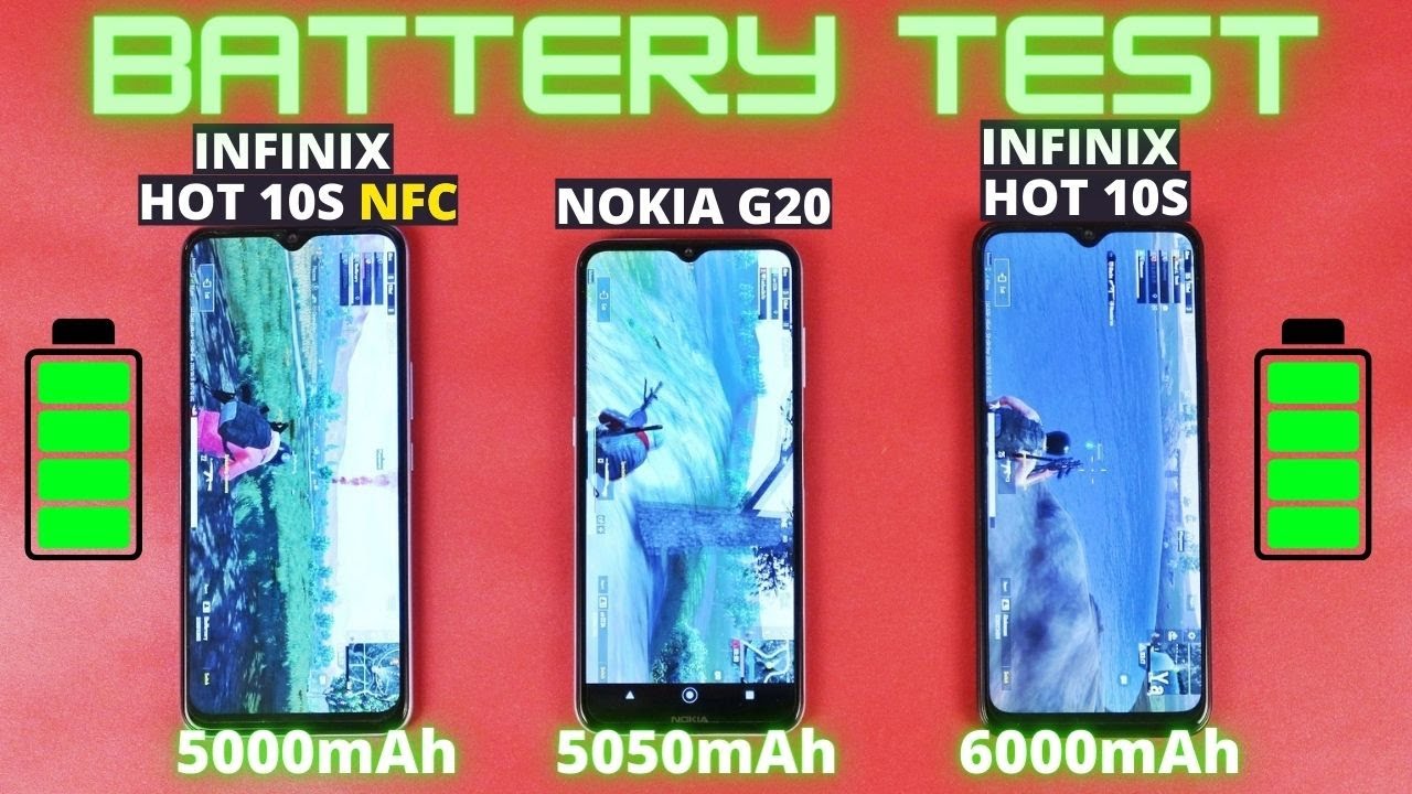 BATTERY TEST Infinix Hot 10S NFC vs Nokia G20 vs Infinix Hot 10S, Beda 1000mAh NGARUH BANYAK?!