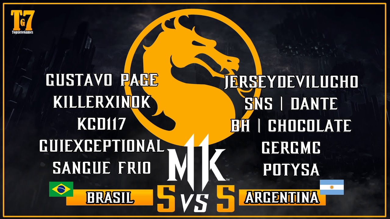 🏆 BRASIL VS ARGENTINA【5 Vs 5】 - 【Mortal Kombat 11】 Ft. Gustavo Page, Dante, KCD, Chocolate, GerGMC