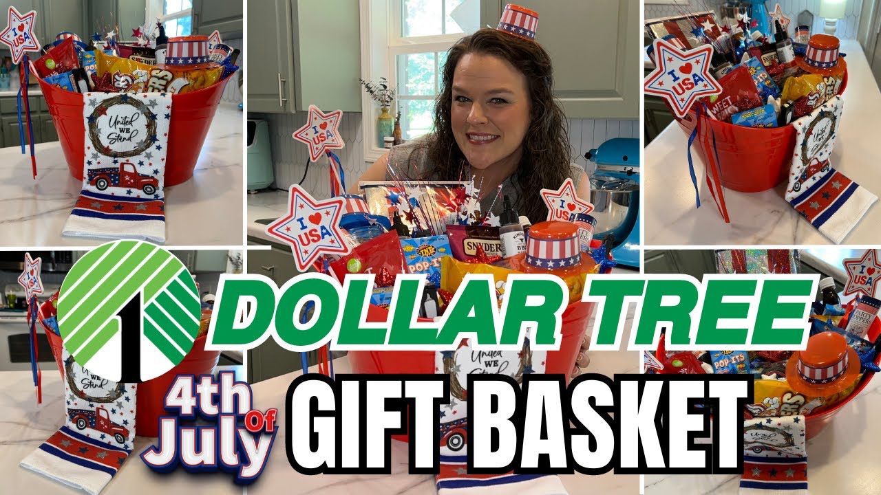 DOLLAR TREE 4th of July Gift Basket | Dollar Tree DIY | Dollar Tree | High End DIY| Tutorial