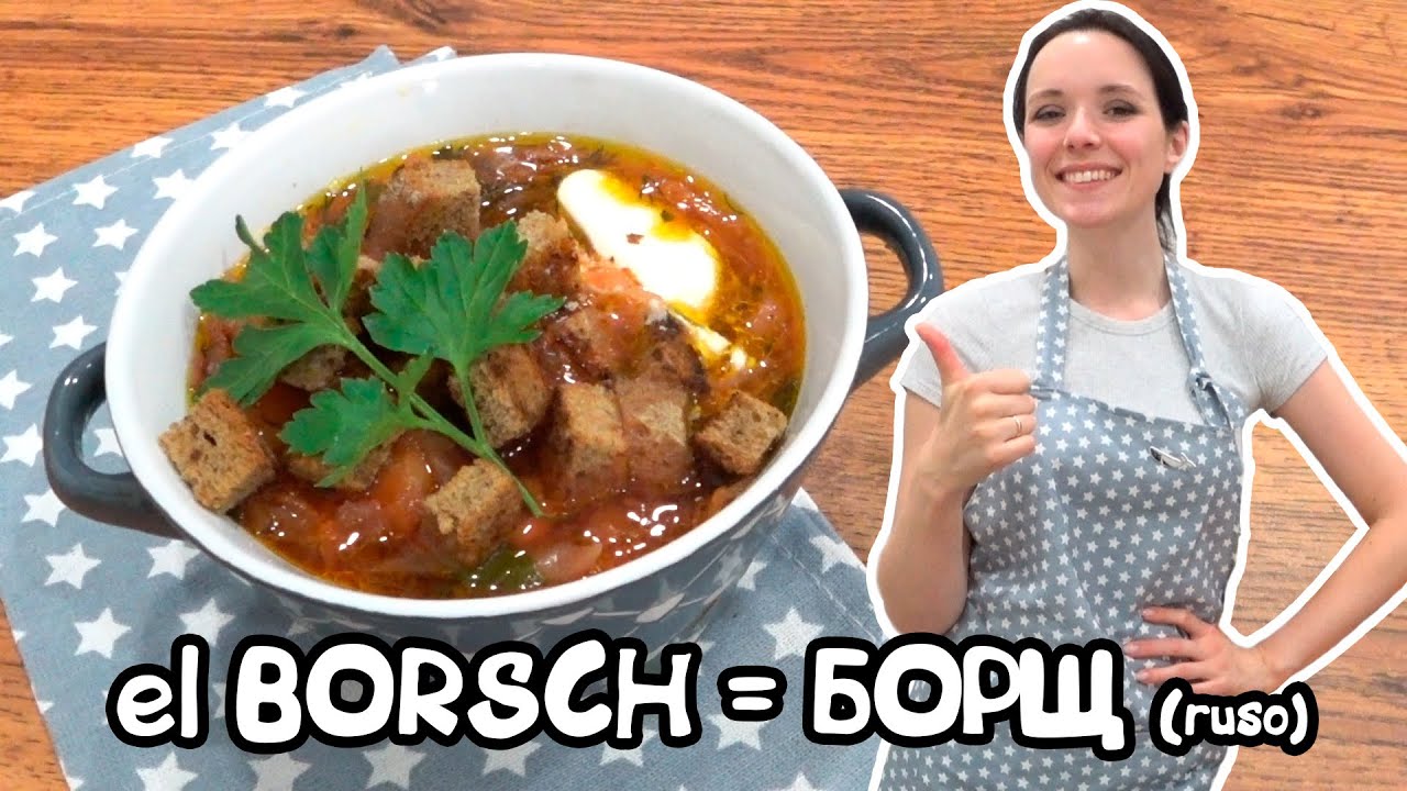 Borsch - la sopa rusa. C&oacute;mo preaparar Borsch vegetariano. Receta paso a paso de la cocina rusa