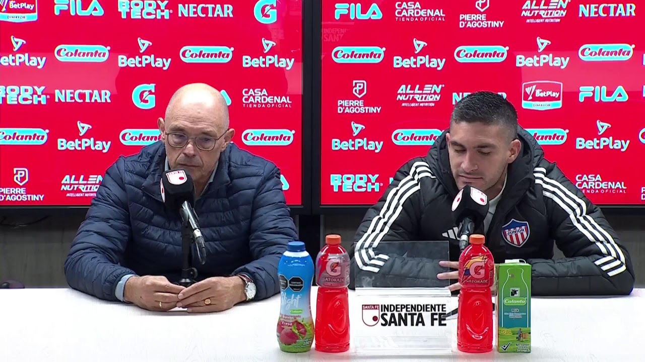 Rueda de prensa de Junior tras su partido con Santa Fe