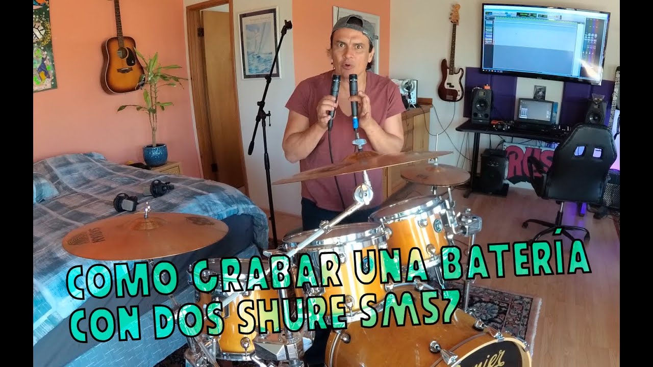 Como grabar una batería con dos Shure SM57
