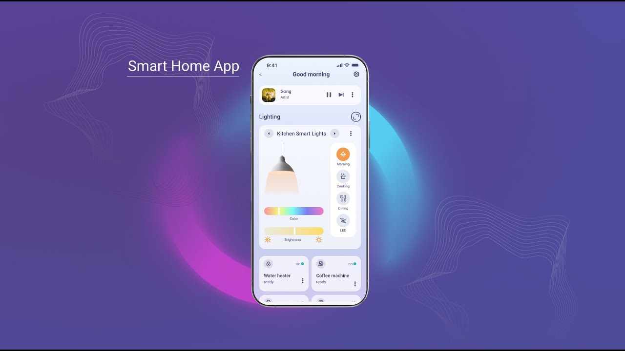 Smart home ux/ui design, light mode & dark mode