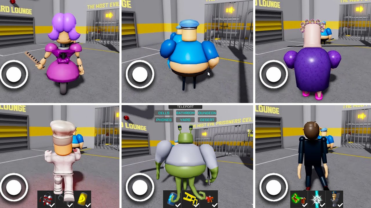 Play with ITEMS! What if I Become EVERYONE Barry Prison Run! HARD MODE! #roblox #obby