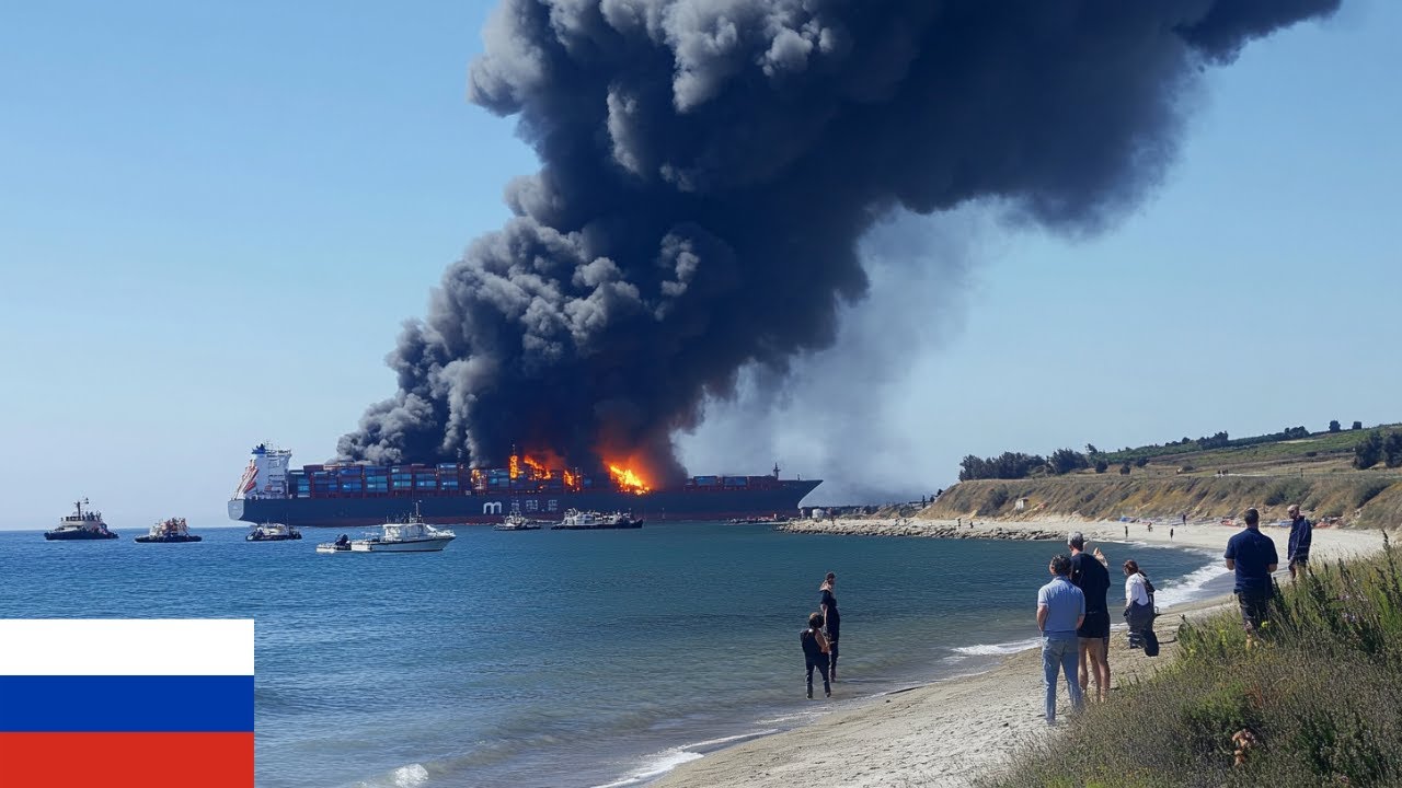 1 minute ago! US F-35 fighter jets sank a North Korean aircraft carrier carrying troops to Russia.
