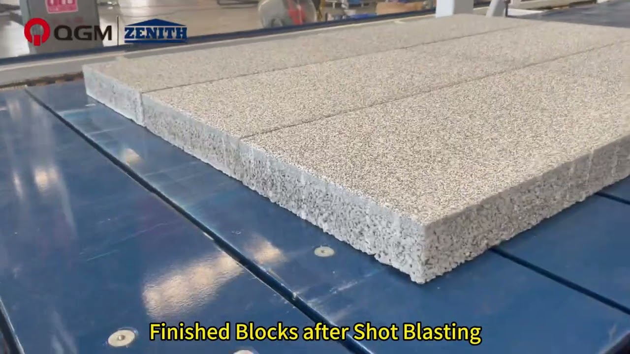 QGM Shot Blasting for Concrete Paving Block | Commissioning Video