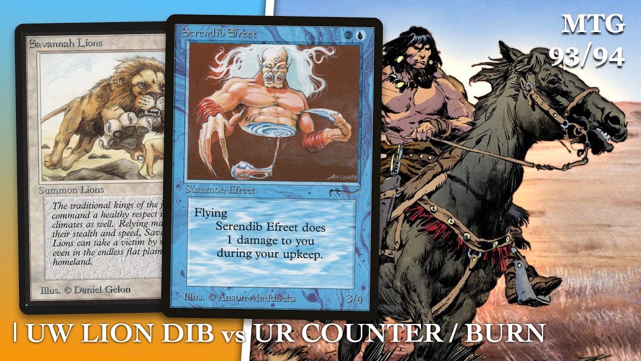 UW Lion Dib vs UR Counter Burn, Ep3 of the Edge Man | Old School Magic the Gathering 