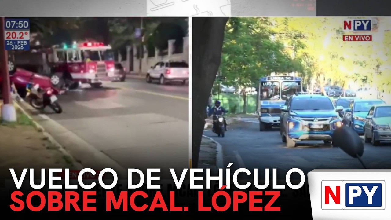 Accidente sobre Mcal  López y Gral  Santos