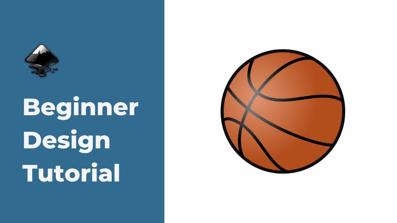 Beginner Inkscape Tutorial - How to Draw a Basketball Design