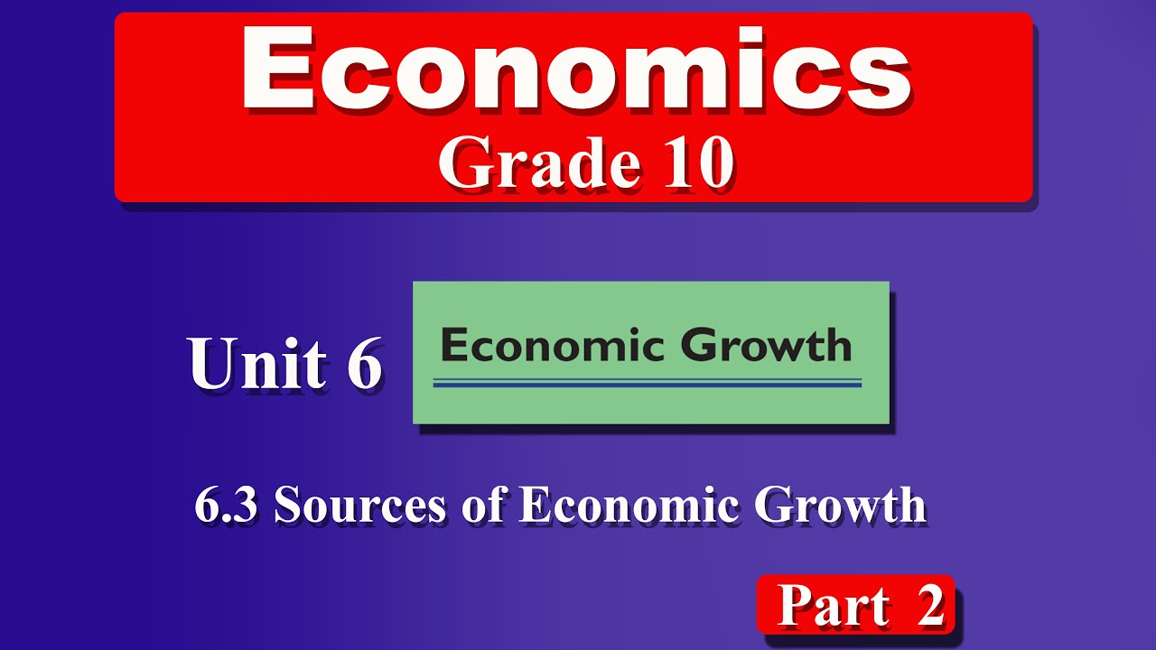 Grade 10 Economics unit 6 part 2 | Economic Growth | Sources of Economic Growth