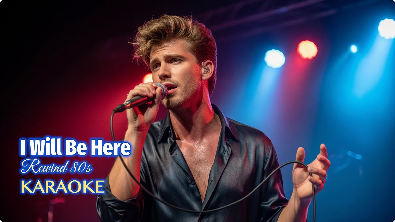 KARAOKE | 🎸💖 I Will Be Here — 80s Slow Rock Power Ballad | Male Vocal 💖🎸