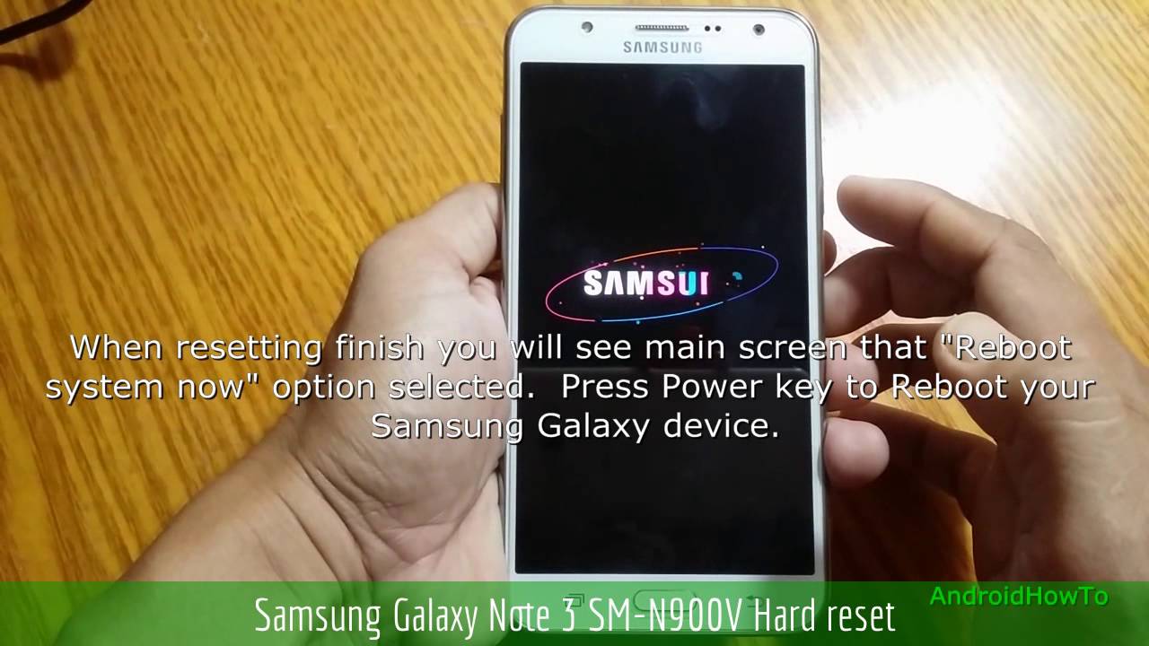 Samsung Galaxy Note 3 SM-N900V Hard reset
