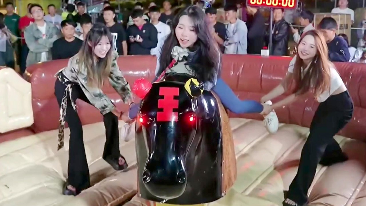 鬥牛挑戰實錄！他能撐幾秒不被甩下來？P7