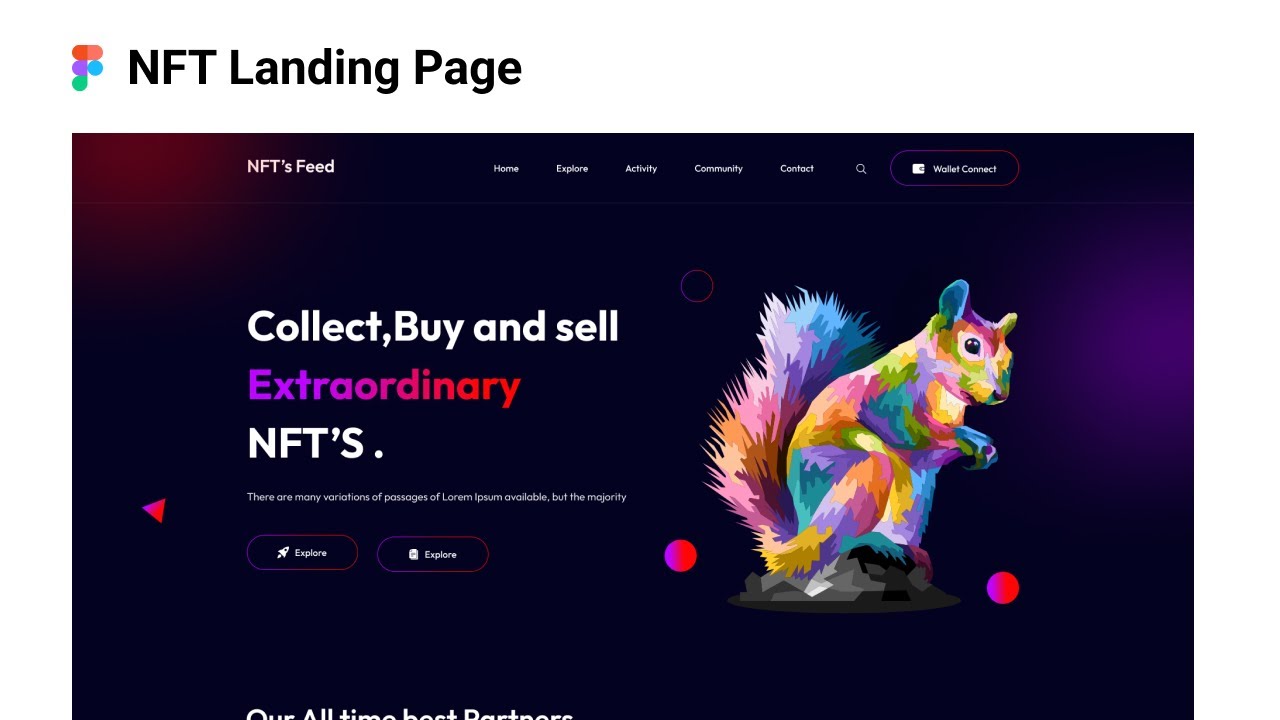 NFT's Landing Page Design With Figma