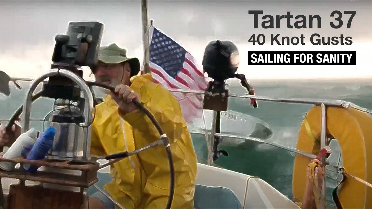 Sailing The Great Lakes on a 37 ft Tartan, dinghy in tow 40 knots of wind.